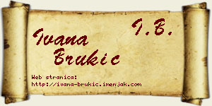 Ivana Brukić vizit kartica